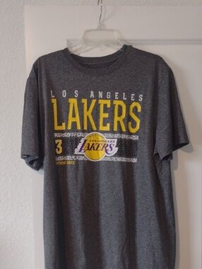 Los Angeles Lakers Gray Graphic Tee Euc